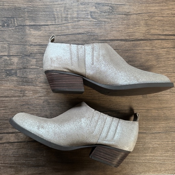 *NINE WEST* Silver x Brown Low-Cut Boots Size 6.5 - Picture 6 of 9